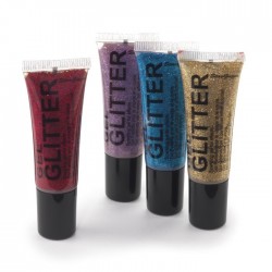 gel glitter visage corps et cheveux rouge