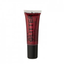 gel glitter visage corps et cheveux rouge