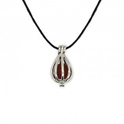 collier pendentif cage œil de tigre