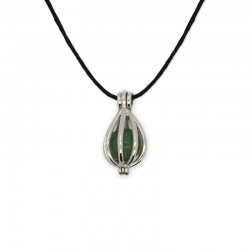 collier cage pendentif aventurine