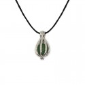 collier cage pendentif aventurine