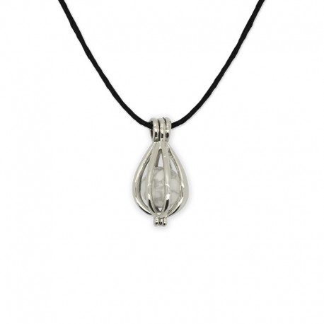 collier pendentif cage howlite