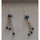 Boucle d'oreilles Lapis Lazuli et Obsidienne noire