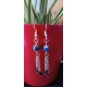 Boucle d'oreilles Lapis Lazuli et Obsidienne noire