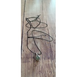 collier cage pendentif aventurine