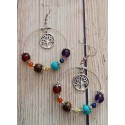 Boucles d'oreilles artisanales 7 chakras