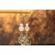 Boucles d'oreilles agate rouge et jade rubis