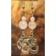 Boucles d'oreilles agate rouge et jade rubis