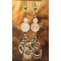 Boucles d'oreilles quartz rose namaste