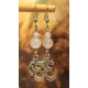 Boucles d'oreilles agate rouge et jade rubis