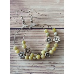 Boucles d'oreilles Jade de chine