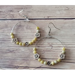 Boucles d'oreilles Jade de chine